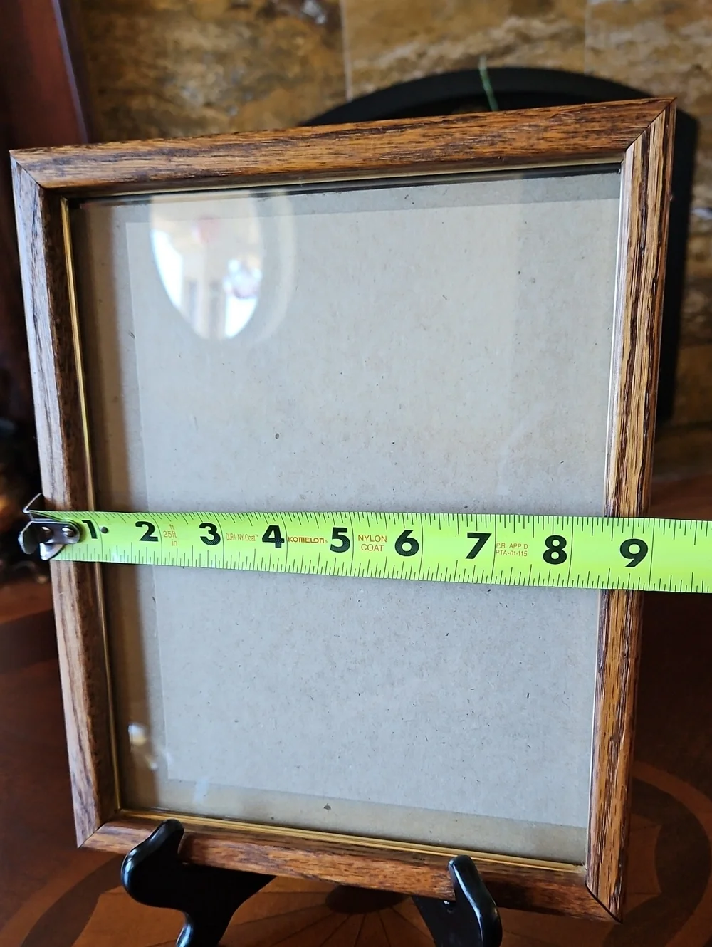 Authentic Vintage Heavy Grain Oak Photo Frame 8